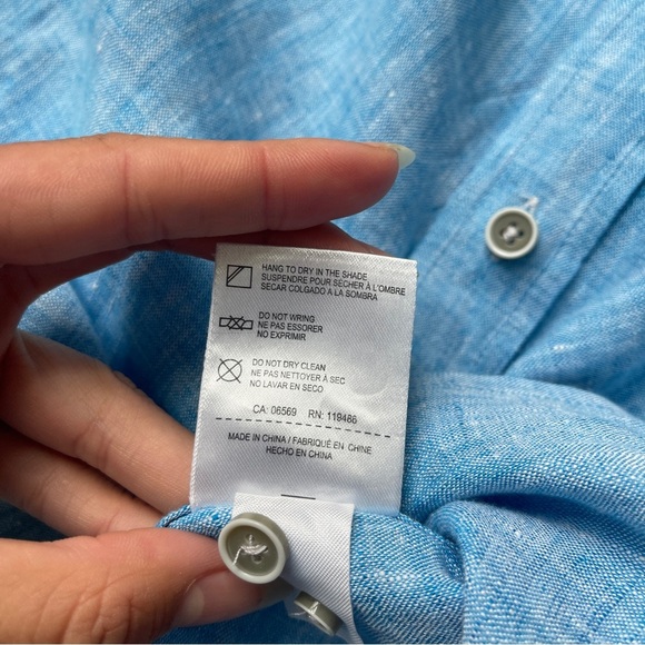 Report Collection Heritage 100% Linen Short Sleeve Button-Up Shirt - Picture 5 of 11